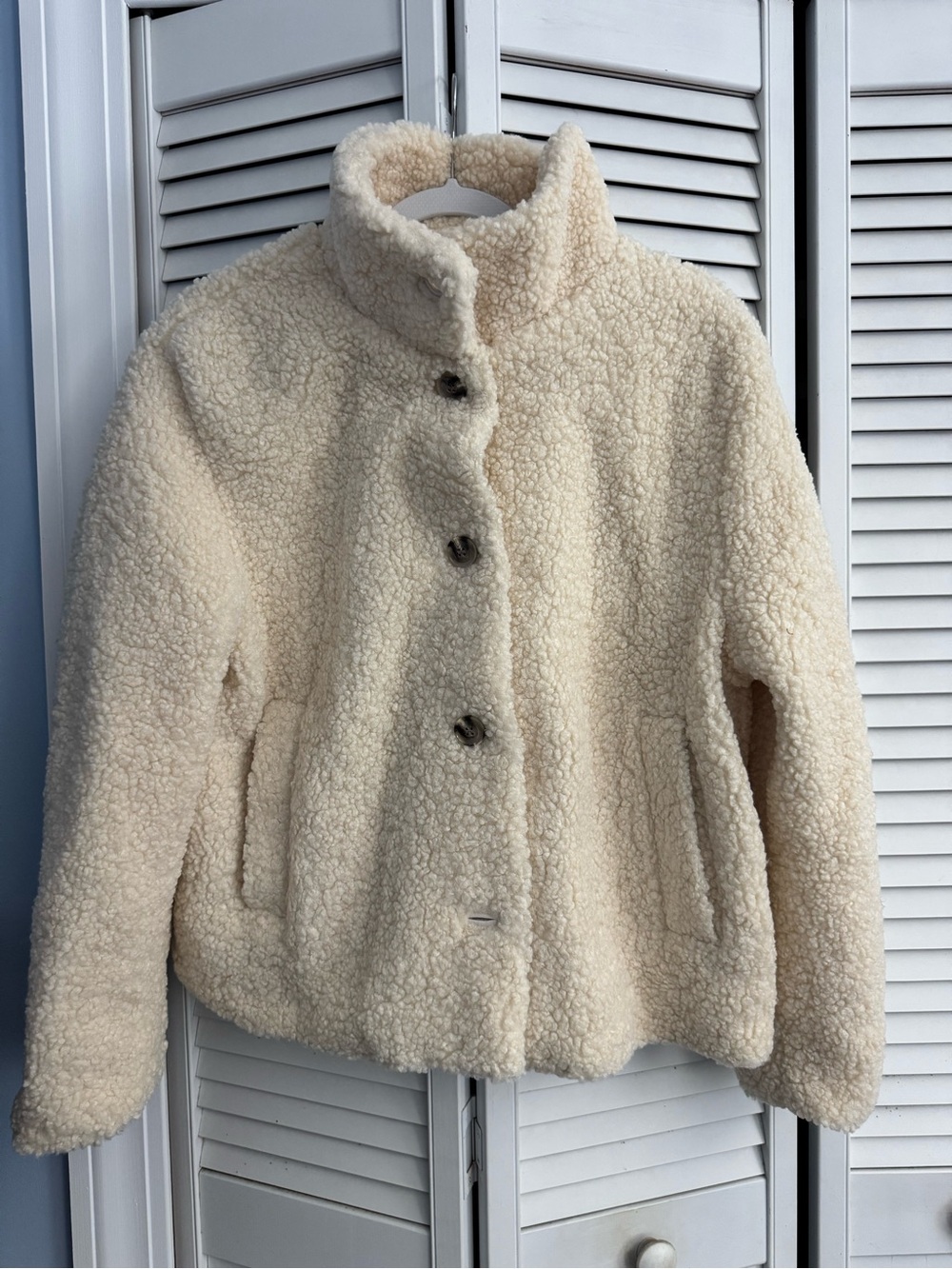 H&M Cream Teddy Sherpa Jacket